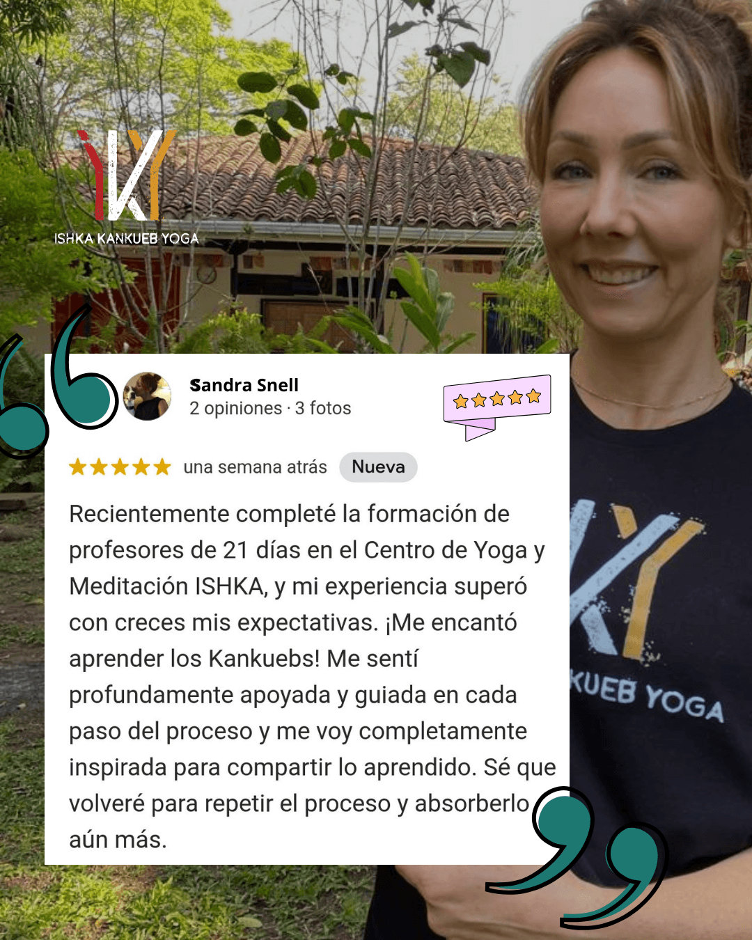 Reseña verificada en Google · egresada IKY